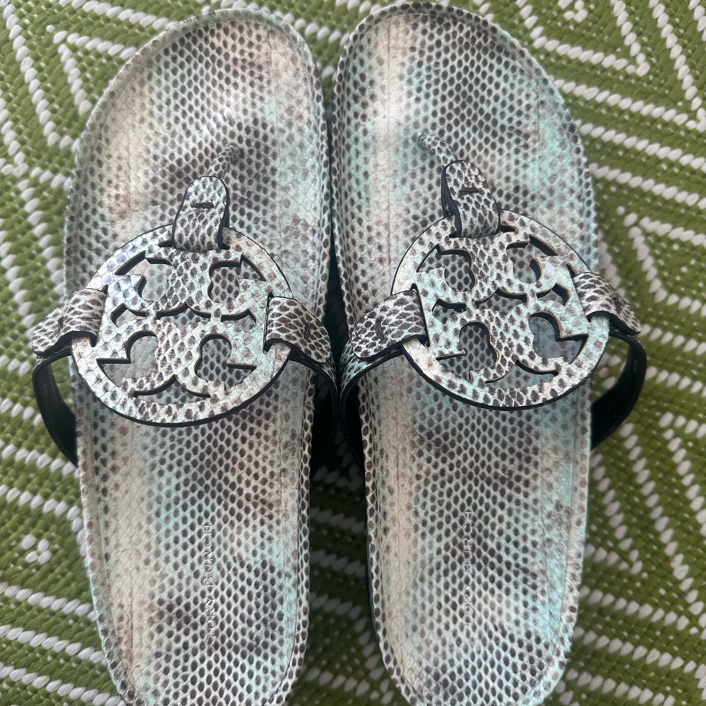 Tory Burch Miller Cloud Sandal In A Python Snake … - image 2